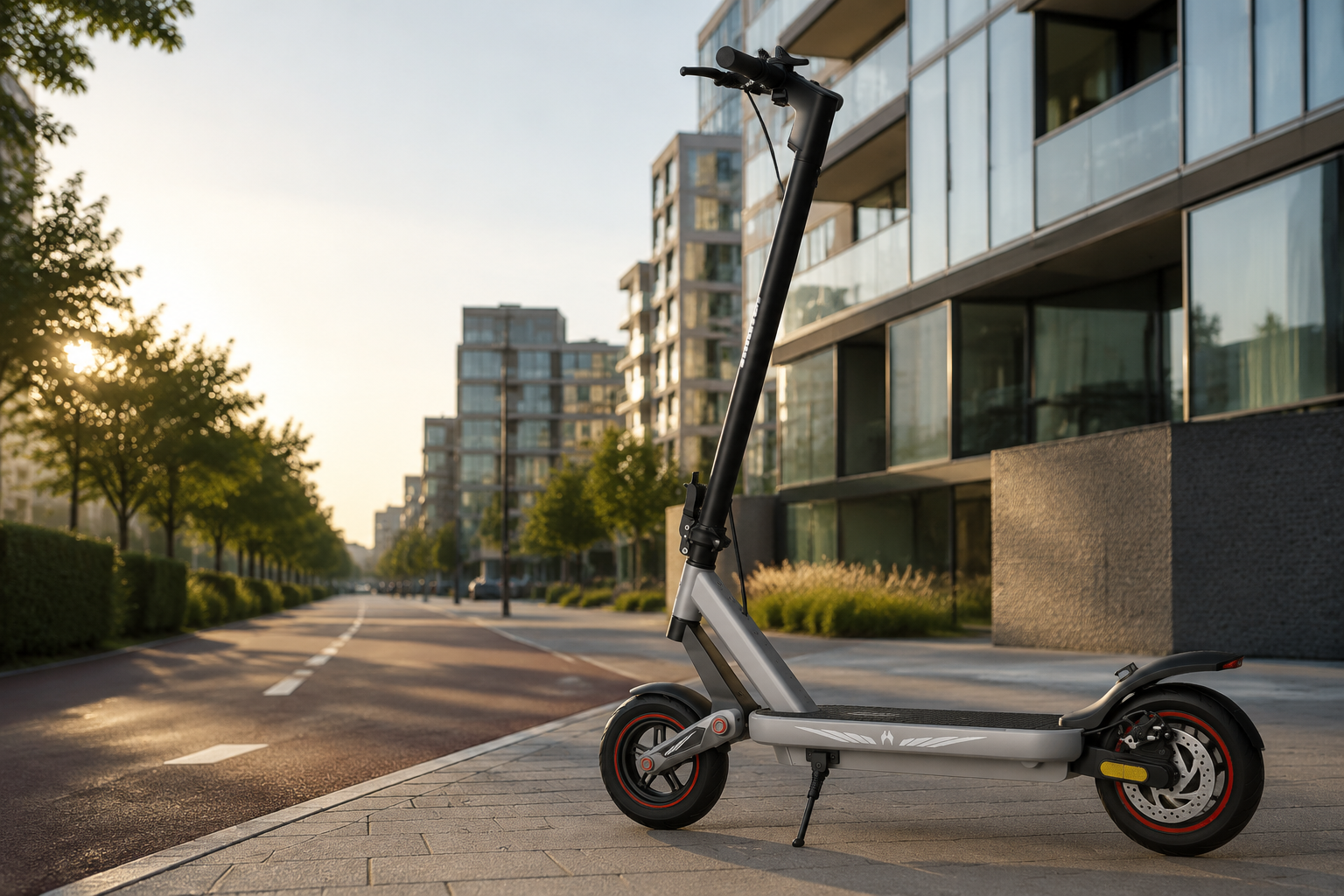 Zwheel ZSA Plus parked on a quiet morning city bike lane