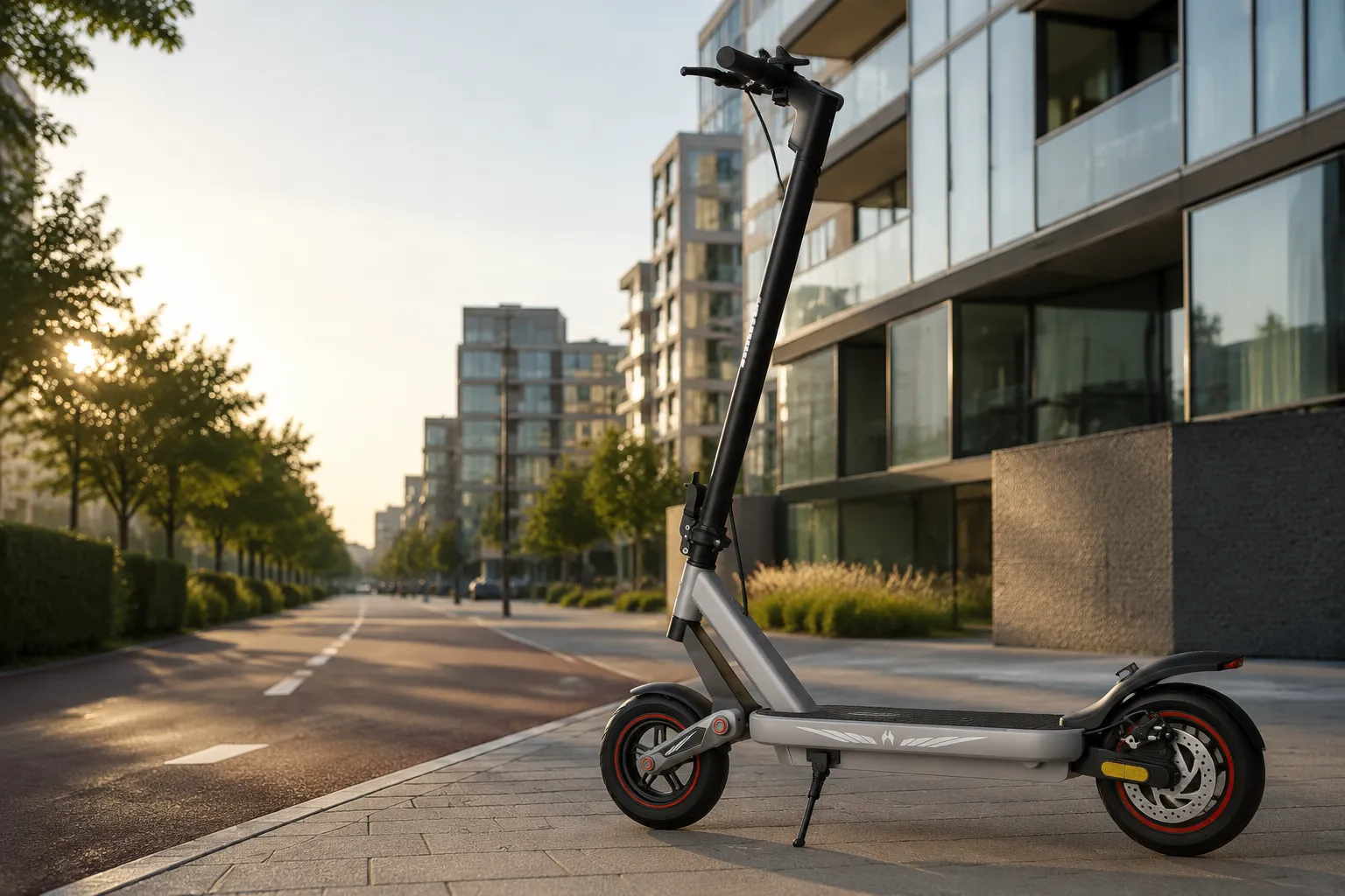 Zwheel ZSA Plus parked on a quiet morning city bike lane