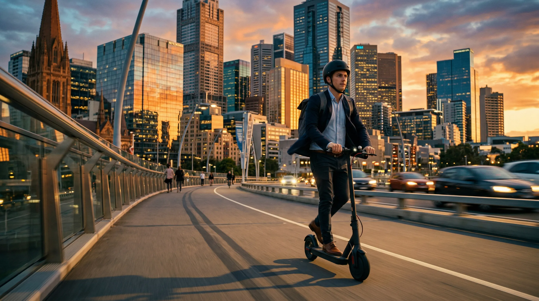 Urban commute on Zwheel electric scooter