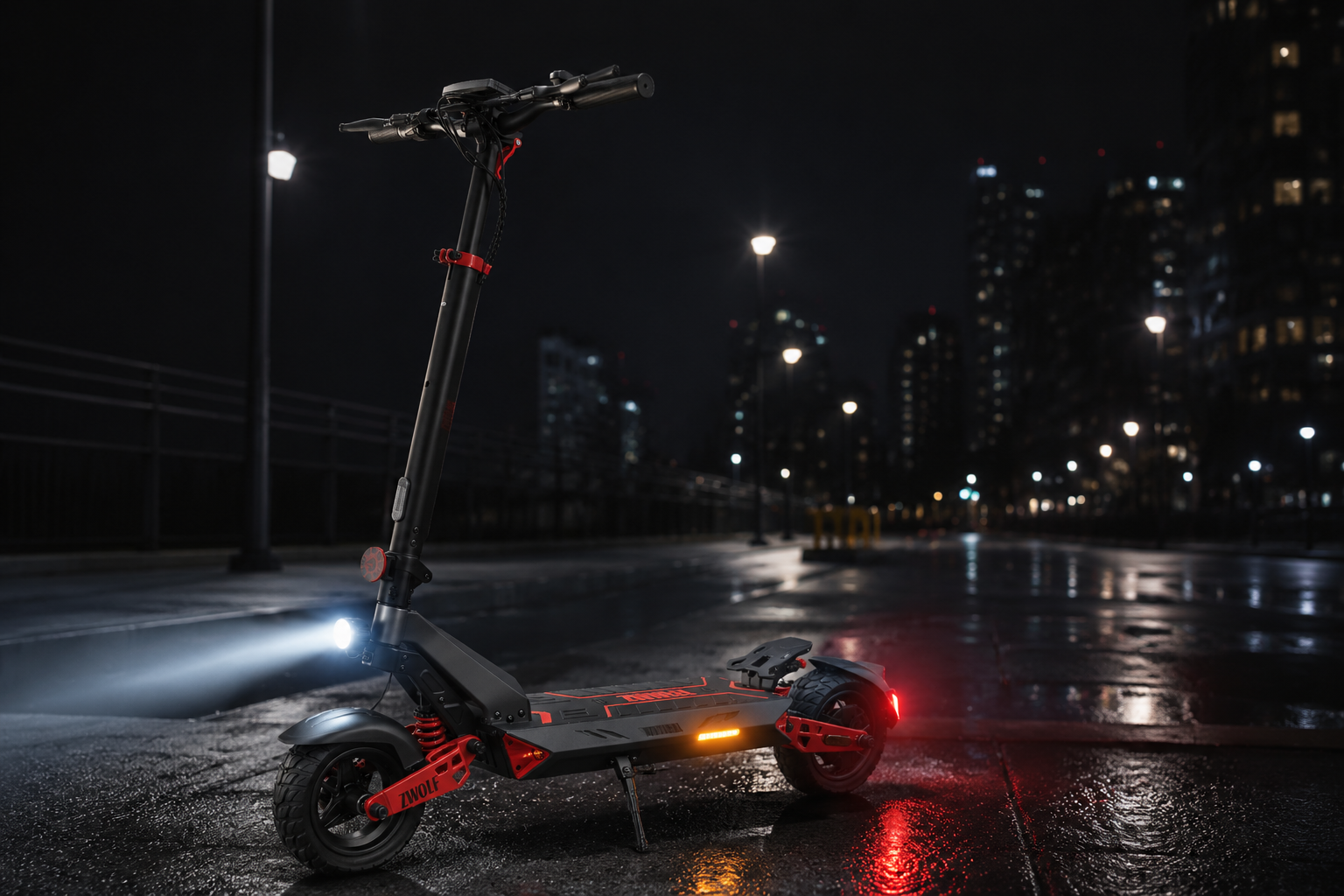 D3S-S scooter lighting system at night