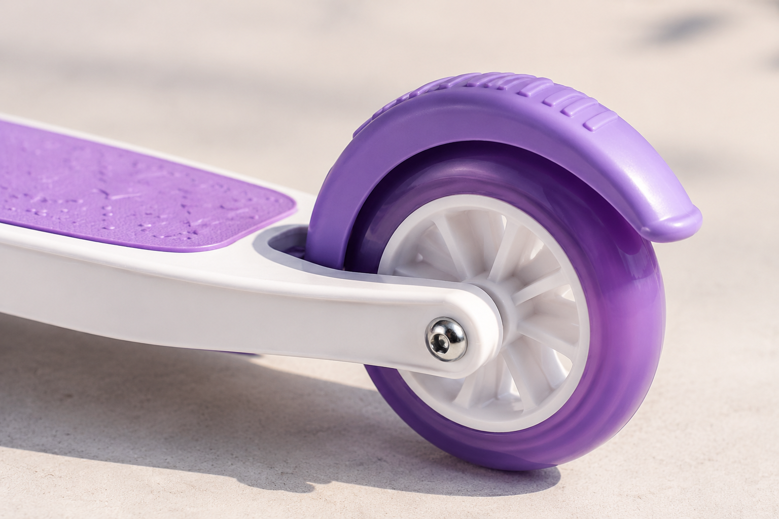 Rear foot brake detail on the kids scooter