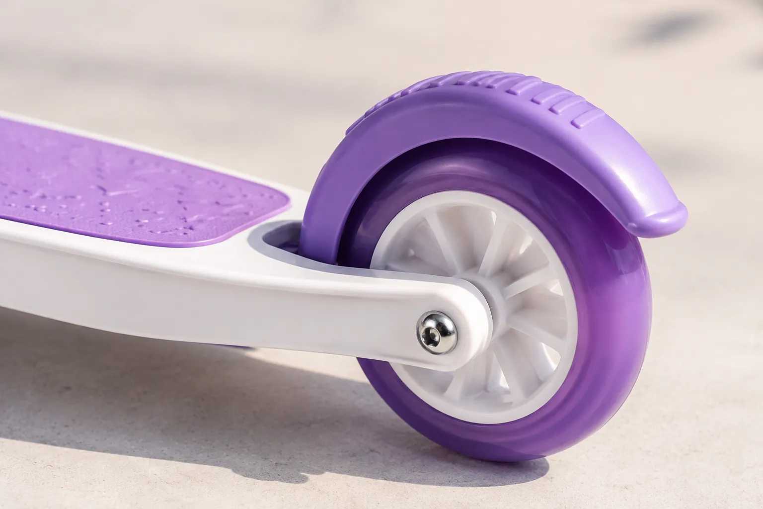Rear foot brake detail on the kids scooter